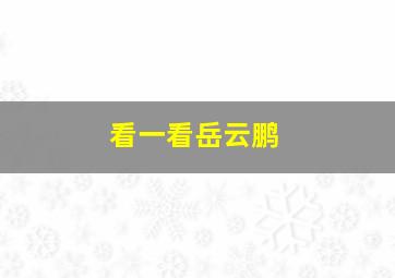 看一看岳云鹏