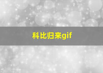 科比归来gif