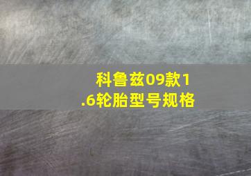 科鲁兹09款1.6轮胎型号规格