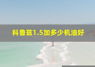 科鲁兹1.5加多少机油好