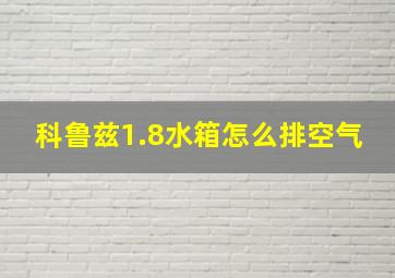 科鲁兹1.8水箱怎么排空气