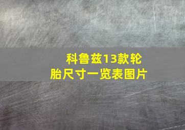 科鲁兹13款轮胎尺寸一览表图片