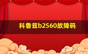 科鲁兹b2560故障码