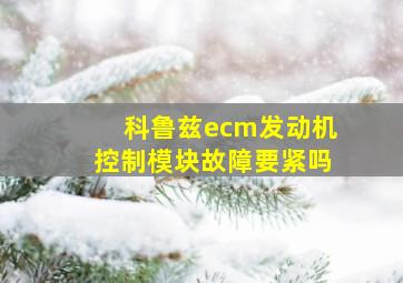 科鲁兹ecm发动机控制模块故障要紧吗