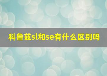 科鲁兹sl和se有什么区别吗