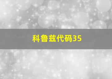 科鲁兹代码35