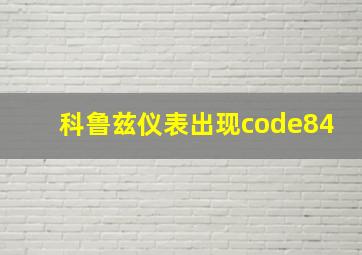 科鲁兹仪表出现code84