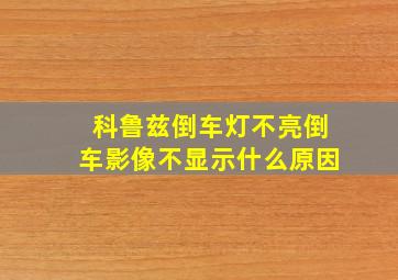 科鲁兹倒车灯不亮倒车影像不显示什么原因