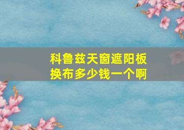 科鲁兹天窗遮阳板换布多少钱一个啊