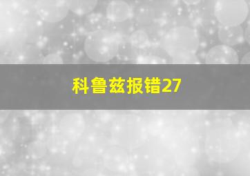 科鲁兹报错27