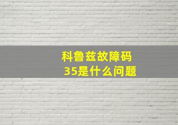 科鲁兹故障码35是什么问题