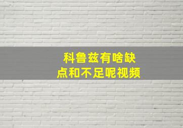 科鲁兹有啥缺点和不足呢视频