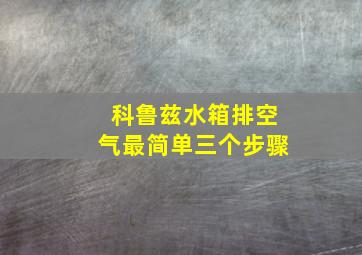 科鲁兹水箱排空气最简单三个步骤