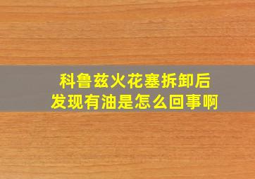 科鲁兹火花塞拆卸后发现有油是怎么回事啊