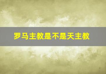 罗马主教是不是天主教