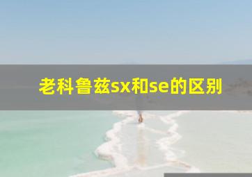 老科鲁兹sx和se的区别