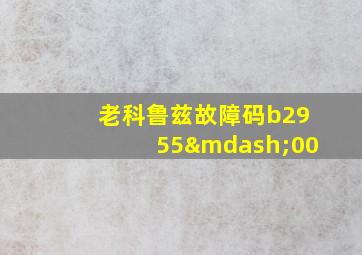 老科鲁兹故障码b2955—00