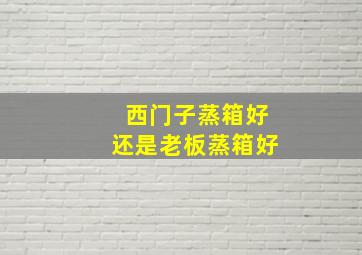 西门子蒸箱好还是老板蒸箱好