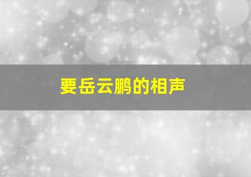 要岳云鹏的相声