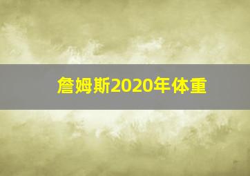 詹姆斯2020年体重