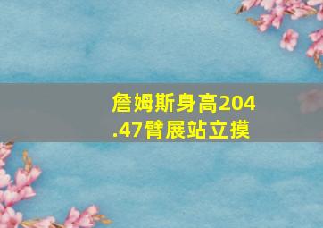 詹姆斯身高204.47臂展站立摸