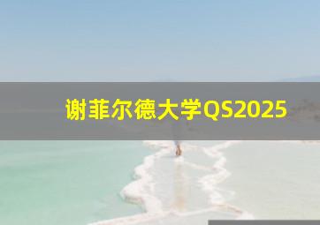 谢菲尔德大学QS2025