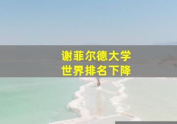 谢菲尔德大学世界排名下降