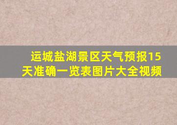 运城盐湖景区天气预报15天准确一览表图片大全视频