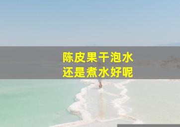 陈皮果干泡水还是煮水好呢