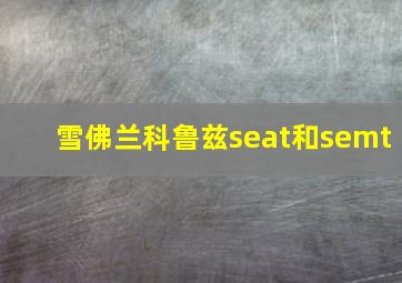 雪佛兰科鲁兹seat和semt