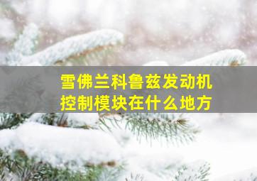 雪佛兰科鲁兹发动机控制模块在什么地方