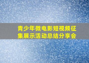 青少年微电影短视频征集展示活动总结分享会