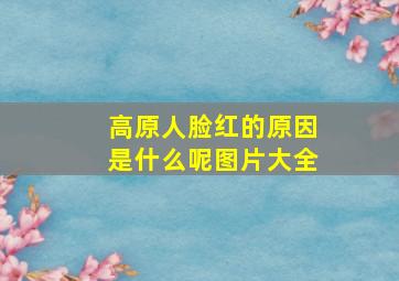 高原人脸红的原因是什么呢图片大全