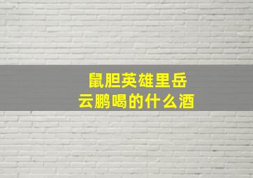 鼠胆英雄里岳云鹏喝的什么酒