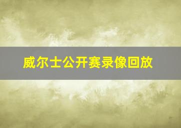 威尔士公开赛录像回放